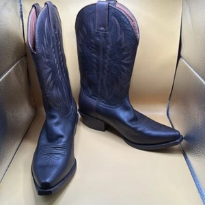 Botas Vaqueras Occidentales De Colección Nocona Cuero Negro Talla 7.5 Marrón Oscuro Estilo NL1113 - Imagen 1 de 12