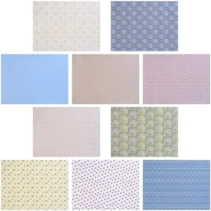10 Sheets Dollhouse Wallpaper Miniatures Dolls House Floor Paper Card Sticker Ef - Picture 1 of 14