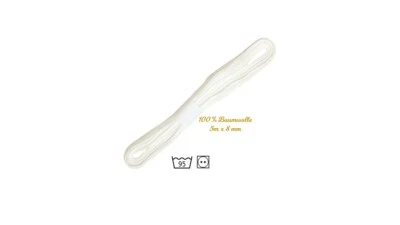 TELLISWELT Haushaltsband Wäscheband 5m weiß 100% Bw Handtuchaufhänger Anhänger handtuch