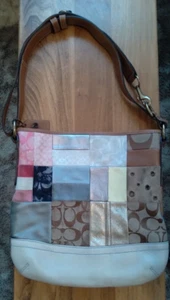 Coach Patchwork Shoulder Bag Purse Leather / Fabric - pre-owned - Bild 1 von 9