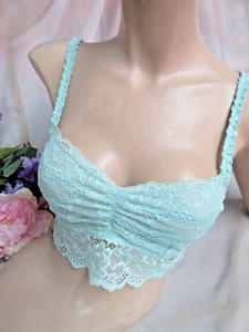 Pink Victoria's Secret Spitzen BH Stretch Blau Camisole Bralette M - Bild 1 von 5