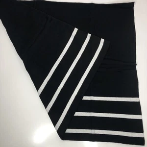 NWT Demilune Black/White Striped Poncho 100% Pima Cotton - Picture 1 of 7