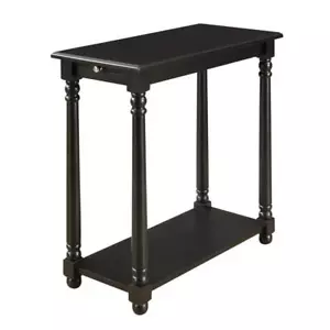 Convenience Concepts End Table 24" H X 11.75" W, Wood Frame Material In Black - Picture 1 of 4