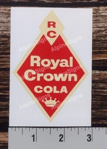 Vintage RC Cola Royal Crown diamantförmiger Soda Pop Aufkleber Abziehbild - Bild 1 von 1