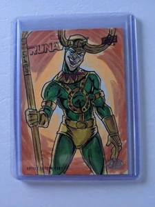 2020 Upper Deck Marvel Runaways Loki 1/1 Sketch By Darren Soto - Picture 1 of 2