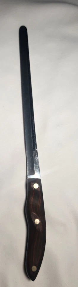 Cutco Nº De Colección Cuchillo de Rebanada 24 Marrón Patente No. 2147079 EE. UU. 9 3/4" Hoja Foto 1 de 4