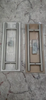 B&Q Handles 2 Packs of 4 Brushed Nickel Effect Rod Handles Stylish & Durable - Image 1 of 4