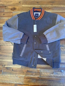 Gap Kinder Neu mit Etikett Varsity-Stil zweifarbig grau XL (12) isolierte Reißverschluss/Druckknopf Jacke - Bild 1 von 10