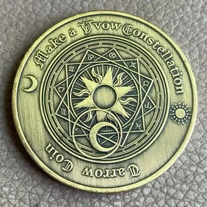 Moneda Conmemorativa Signos del Zodiaco Representación Astrológica Moneda Coleccionar Moneda - Imagen 1 de 5