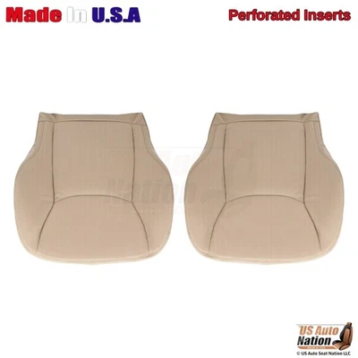 2002-2006 For Mercedes-Benz S Leatherette Perf. Front Bottom Seat Covers Java - Image 1 of 4