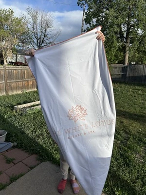 White Lotus-Inspired White Beach Towel – Microfiber, Lightweight & Gift-Ready - Image 1 of 2
