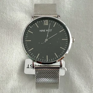 Reloj de cuarzo Nine West para hombre Asher 31 mm movimiento japonés correa de malla metálica - Imagen 1 de 13