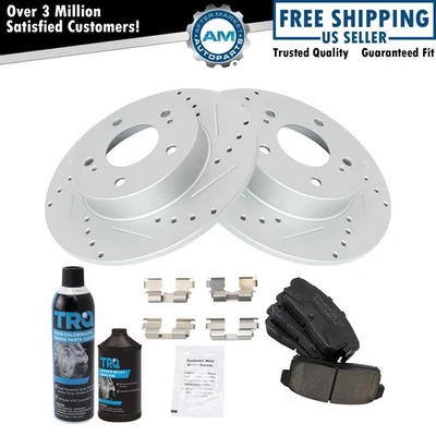 Rear Ceramic Brake Pad & Performance Rotor Kit for Maxima Infiniti I 30 I35 Foto 1 de 4