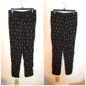 B Collection by Bobeau Comfy & Cute Lightweight Relaxed Casual Print Pants XS - Picture 1 of 10