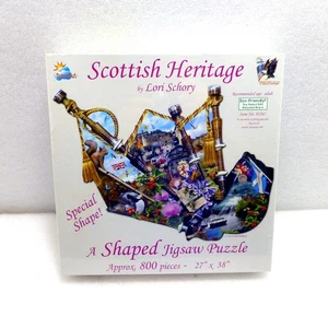 New Scottish Heritage Lori Schory puzzle 800 pc special shape bagpipes Sunsout - Picture 1 of 5