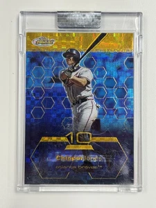 2003 Topps Finest Gold X-Fractor Chipper Jones #75 Braves #135/199 - Picture 1 of 2