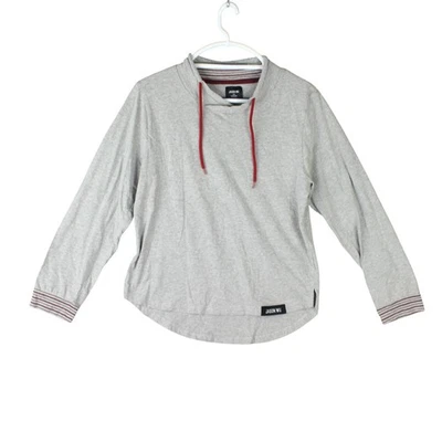 Jason Wu for Eva Air Pullover Women Sz Medium Gray Funnel Neck Athleisure Casual - Image 1 of 4