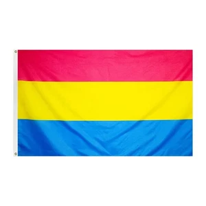 Bandera Arco Iris Orgullo LGBT Rosa Amarillo Azul Rayas LGBTQIA UK Pansexual - Imagen 1 de 3