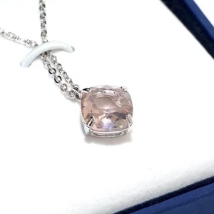 Collar SWAROVSKI Vintage Cristal Rosa Collar Plata con Caja - Imagen 1 de 5