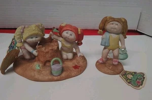 Vintage 1985 Cabbage Patch Kinder Mädchen Porzellan Figur "Sandcastles" - Bild 1 von 24