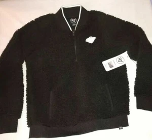 Women's Minnesota Wild 1/4 Zip Sweatshirt NHL Size Small '47 Black NEW NWT $70 - Picture 1 of 4