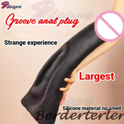Gouhu Huge Groove Dildo Masturbation Big Realistic Anal Dildo Dilator Sex Toys  - Image 1 of 4