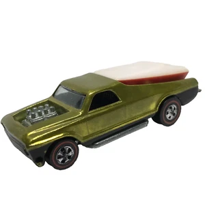 Hot Wheels Redline Seasider 1969/1970 Lime - Made In U.S.A. W/White Top Boat - Picture 1 of 14