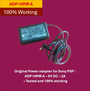 Original Power adapter for Sony PSP : ADP-10MR A – 5V DC – 2A – Tested - Photo 1/1