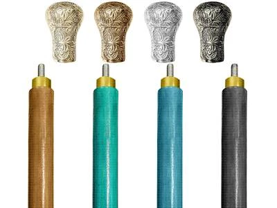 Bastones y bastones de madera hechos a mano con cabeza de conejo, cuero grabable personalizado Foto 1 de 4