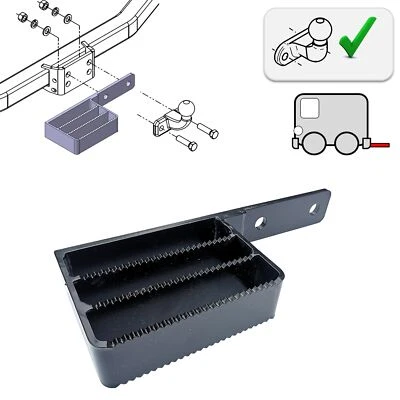 UNIVERSAL Trittstufe Trittbrett rechts/links f. Flanschkugel AHK 2 loch 90 mm - Bild 1 von 4