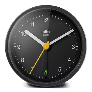 Braun BN-BC12B Black Round Quartz Classic Alarm Clock - Picture 1 of 4