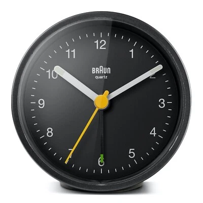 Braun BN-BC12B Black Round Quartz Classic Alarm Clock - Image 1 of 4