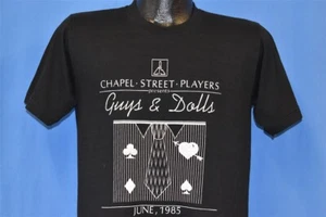 vtg 80s CHAPEL STREET PLAYERS GUYS DOLLS 1985 MUSICAL STRATFORD CT t-shirt M - Picture 1 of 3