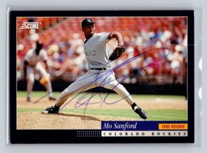 Mo Sanford Autographed 1994 Score Colorado Rockies Baseball Card #253 - Picture 1 of 2