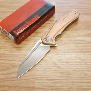 Kershaw Natrix XL Frame Folding Knife 3.75" D2 Tool Steel Blade Copper Handle - Picture 1 of 13