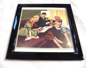 50er Jahre CAMPY Vinyl Schallplatte Werbung orig Vintage Schallplatte Promotion gerahmt RAR - Bild 1 von 2