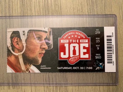 2016-17 Detroit Red Wings NHL Official Mint Ticket Stubs - pick any game! Cover