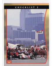 CHECKLIST 2 1992 ALL WORLD RACING INDY CAR #54  (BOX 1)