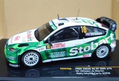IXO 1/43 FORD FOCUS RS WRC 07 #16 RALLY MONTE CARLO 2008 WILSON/MARTIN Model Car - Image 1 of 4