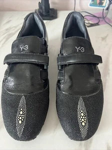 Y-3 YOHJI YAMAMOTO RARE SNEAKERS CASUAL UNISEX SHAGREEN STINGRAY SHOES SIZE 8 - Picture 1 of 5
