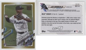 2021 Topps Update Rookie Debut Gold Foil Jazz Chisholm Jr #US114 Rookie RC
