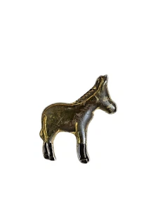 Vintage Enamel Laminated Donkey Democrat Tie Tac/Lapel Pin - Picture 1 of 5