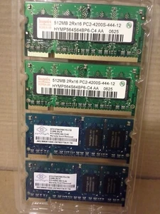 Hynix Ram PC2-4200S 2x 512MB 1GB /Nanya PC2 -4200s 2x 512mb 1GB Laptop Memory - Picture 1 of 7