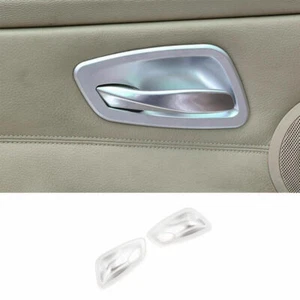 For BMW 3-Series E90 2DR 2005 2006-2012 ABS Silver Interior Door Bowl Cover Trim - Picture 1 of 7