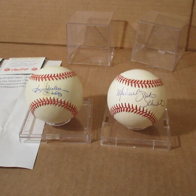 Howard Eskin Letter Mike Schmidt Signed Baseball Michael Jack & Reggie Jackson - Image 1 of 4