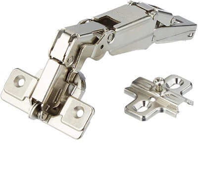 CERNIERA SALICE PER ANTE PENSILI APERTURA 165 GRADI + BASE FORO LEGNO MM 35