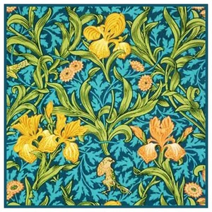 William Morris Bird Irises Flowers detail Counted Cross Stitch Chart Pattern - Picture 1 of 10