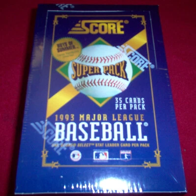 RARE 1993 Score Baseball Factory Sealed Super Pack Box - Derek Jeter Rookie? - Image 1 of 2
