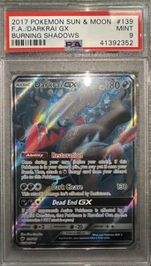 Pokemon PSA 9 Darkrai GX Full Art #139 Mint BURNING SHADOWS - Picture 1 of 3