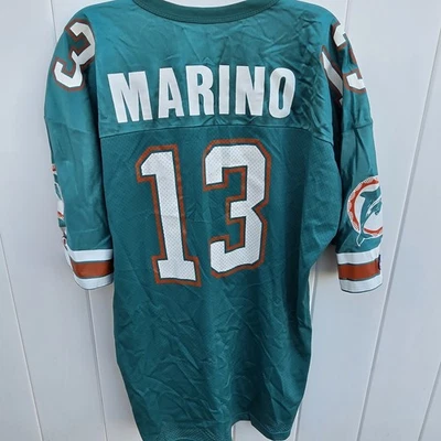 Camiseta para hombre Dan Marino #13 campeón de los Miami Dolphins NFL Aqua 48 Foto 1 de 4